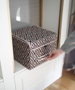 Kapaklı ve kulplu bohe desenli düzenleyici mini