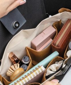 Best Purse in Bag yazılı bej renkli fermuarlı çanta içi düzenleyici